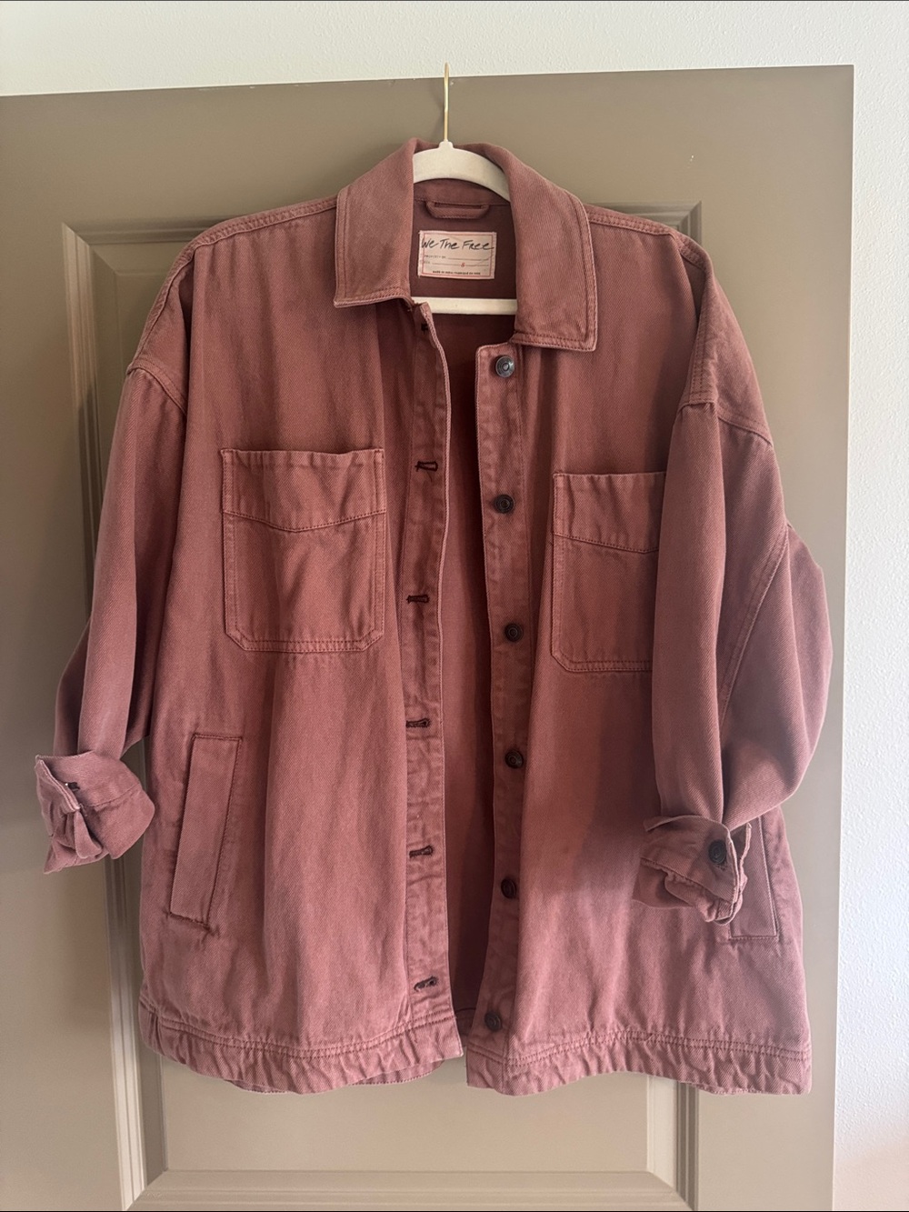 Free People Dusty Rose Utility Jacket